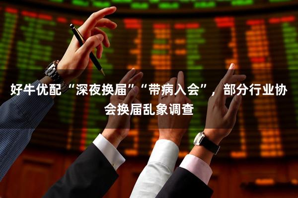 好牛优配 “深夜换届”“带病入会”，部分行业协会换届乱象调查