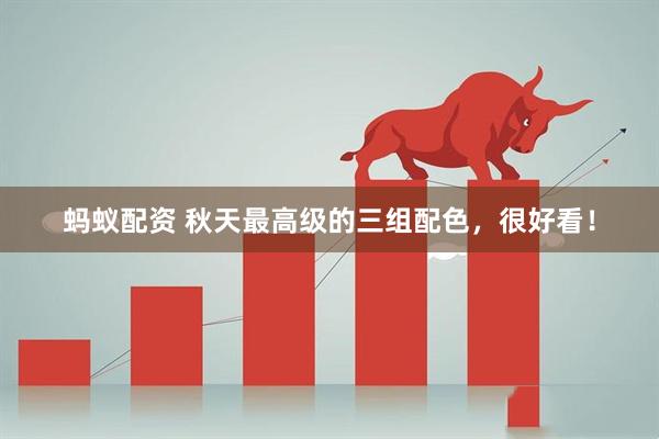 蚂蚁配资 秋天最高级的三组配色，很好看！